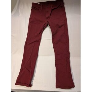 Levis 513 Men's 34/34 Slim Straight Jeans Red Pants Everyday Unique